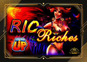 Rio Riches Stacked Up Slot Logo