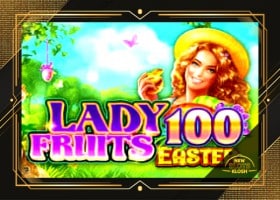 Lady Fruits 100 Easter Slot Logo
