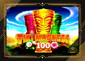 Tiki Madness 100 Slot Logo