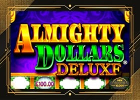 Almighty Dollars Deluxe Slot Logo