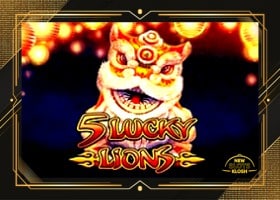 5 Lucky Lions Slot Logo