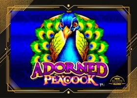 Adorned Peacock Slot Logo