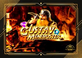 Gustav Minebuster Slot Logo